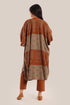 Multi-patterned patchwork jacquard coat